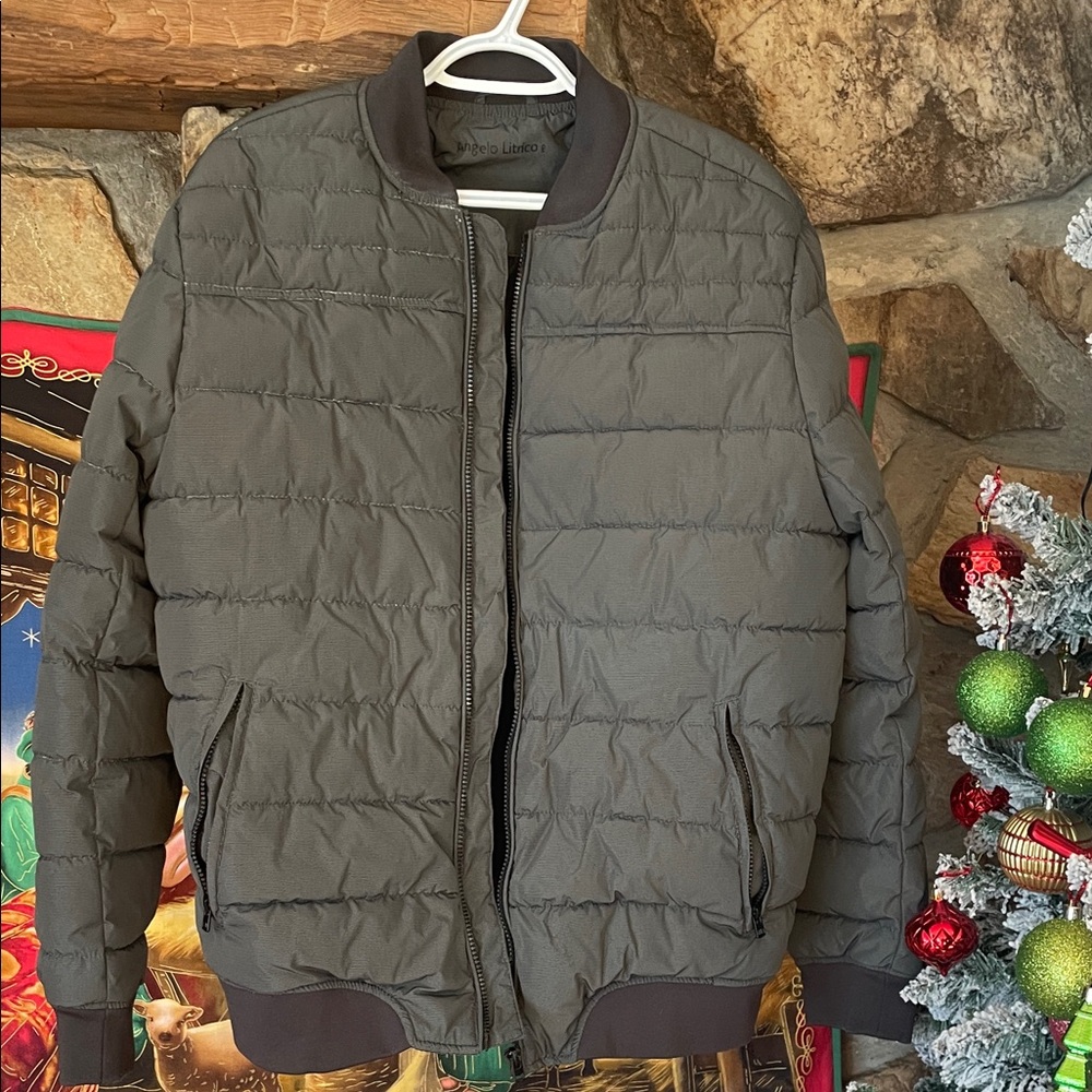 Men's Dark Green Puffer Jacket